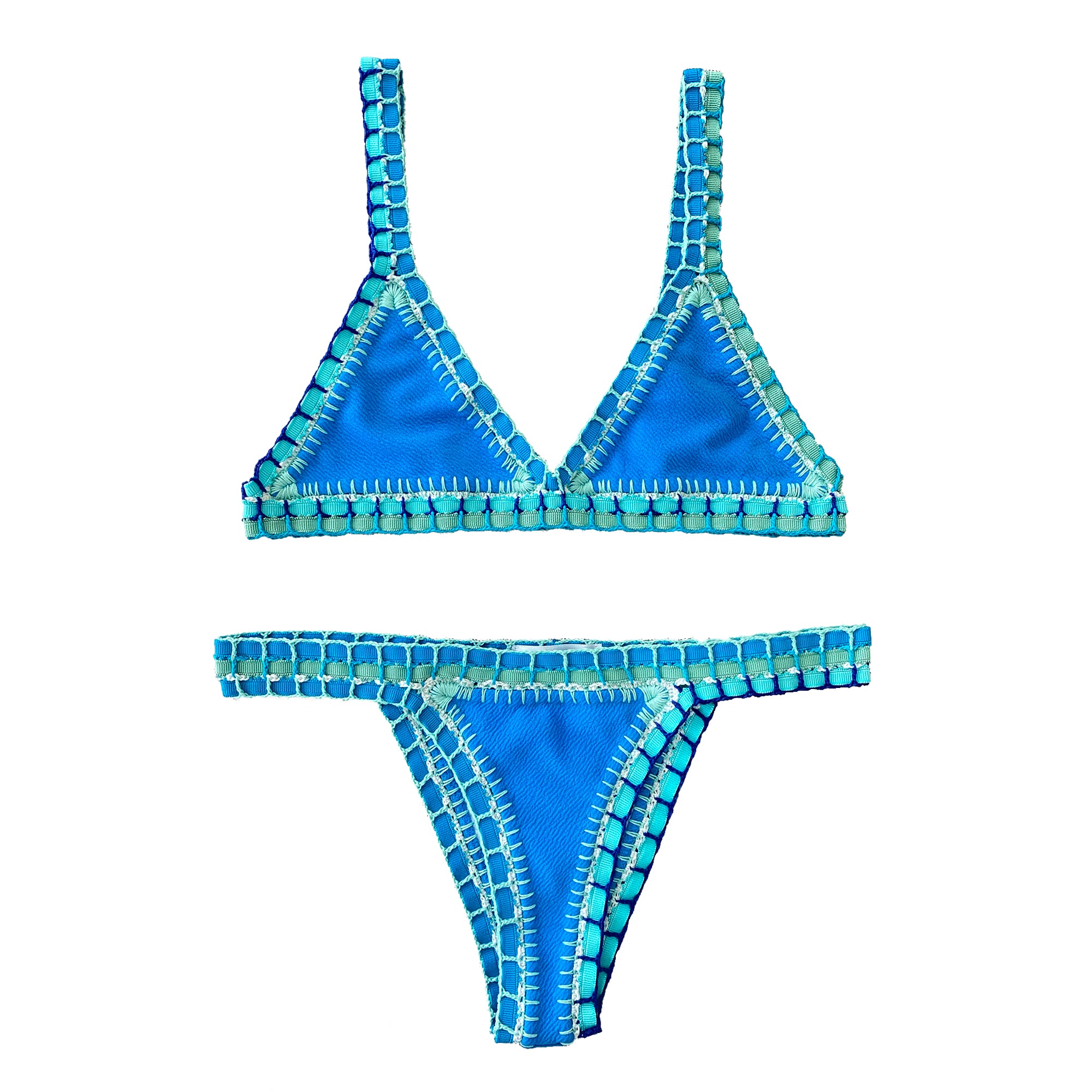 Coco Rave NEW Blue Women's Small 32C Cup Swimsuit Bikini Halter Top $52 S588